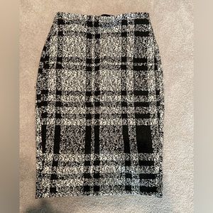 Plaid Stretch Pencil skirt